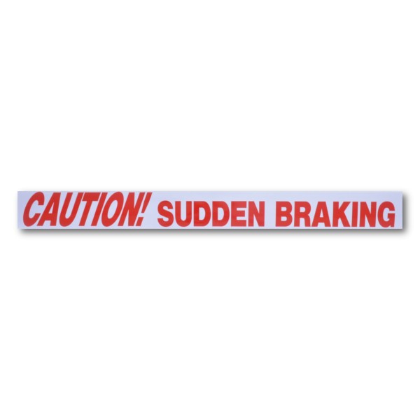 Caution Sudden Braking driving instructor vinyl sticker learner driver warning 